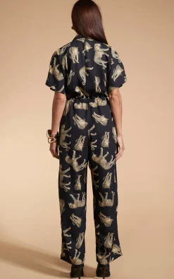 Women Dancing Leopard Zeta Jumpsuit In Roaming Leopards